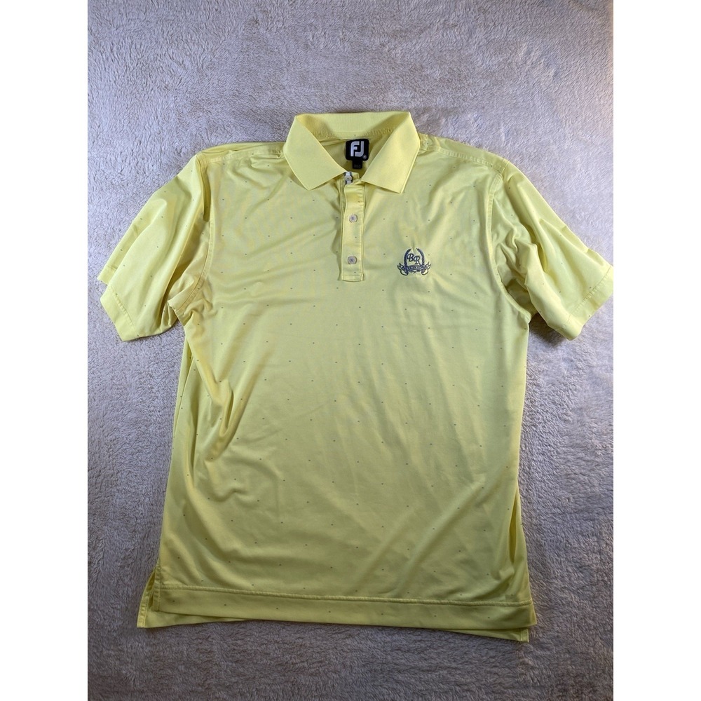 Foot Joy Boulder Ridge Men's Yellow Gold Polo Size Medium